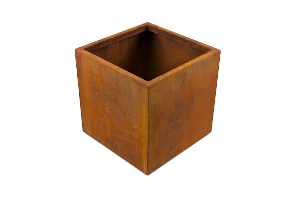 Image displaying Corten Steel Cube Planter W 400 x H 400 x D 400