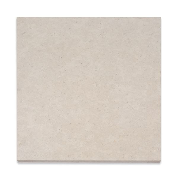 Single Egyptian Beige limestone paving slab seen from above, showing even colour and texture. Free UK shipping available.***