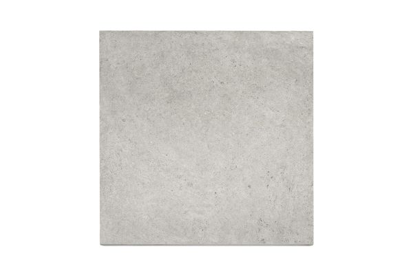 Single Florence grey porcelain paving slab seen from above showing texture and tones, with 10-year guarantee from London Stone.***