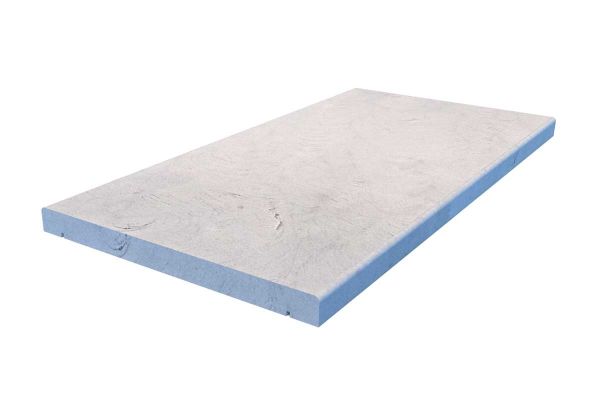 Heath smooth sandstone pencil round straight coping with drip line under each long side.***