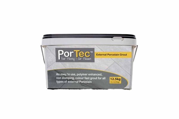 One tub of PorTec polymer-enhanced external porcelain grout, designed for outdoor paving projects. Available in Ivory.***
