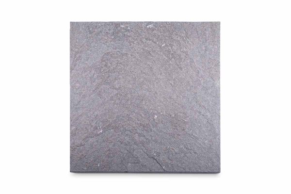 Single Graphite Grey limestone slab seen from above, showing riven surface texture and markings. Free UK delivery available.***
